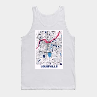 Louisville - Kentucky MilkTea City Map Tank Top